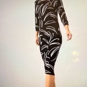 Chico’s Black and White Midi Dress